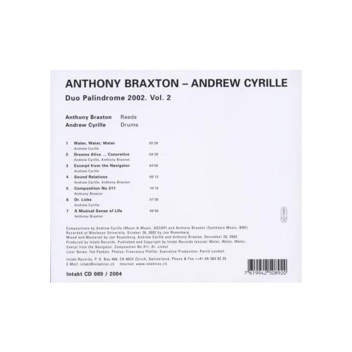 Braxton/Cyrille: Duo Vol2 - slide-1