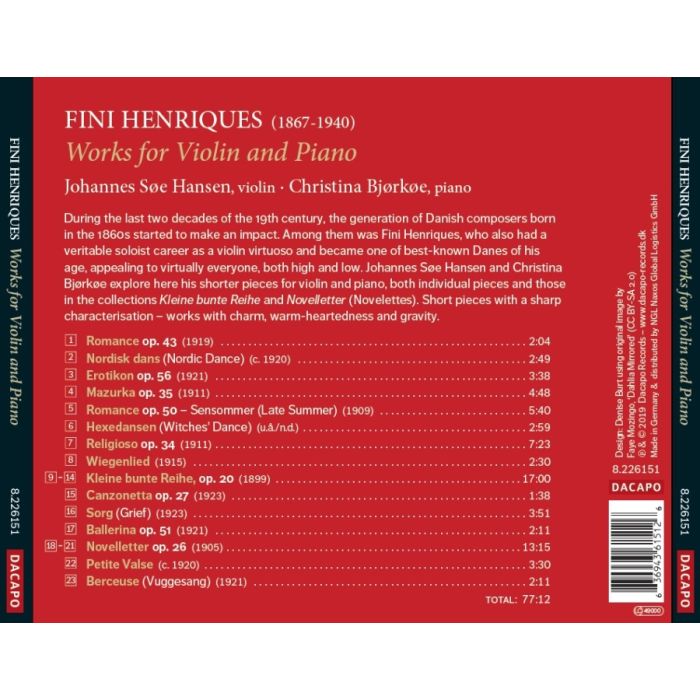 Henriques: Works for Violin and Piano - slide-1