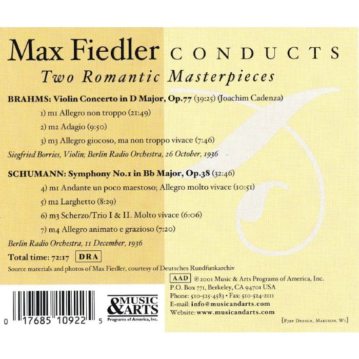 Brahms: Violin Concerto; Schumann: Symphony No. 1 - slide-1