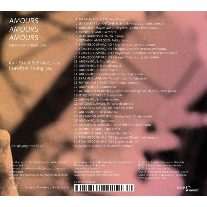 Amours Amours Amours, Lute Duos around 1500 - slide-1