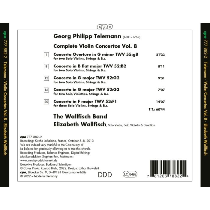 Telemann: Complete Violin Concertos Vol. 8 - slide-1