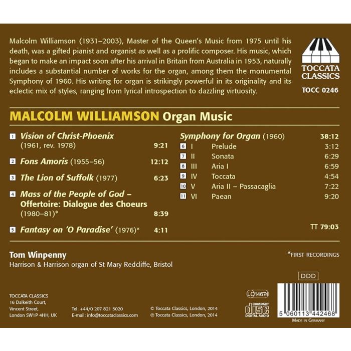 Williamson: Organ Music - slide-1