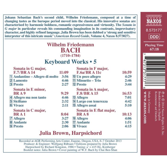 Bach, W.F.: Keyboard Works Vol. 5 - slide-1