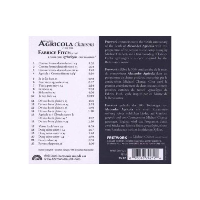 Agricola: Chansons - slide-1