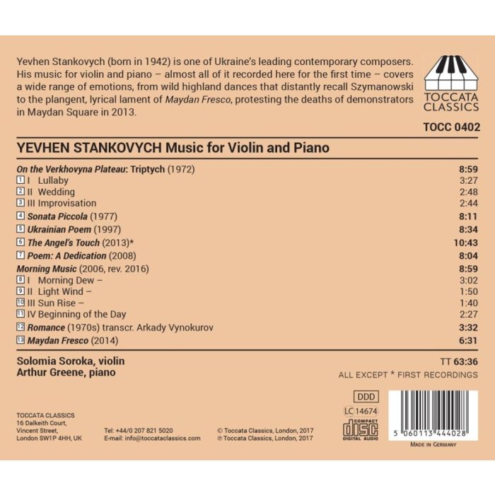 Stankovych: Music for Violin and Piano - slide-1