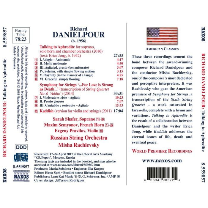 Danielpour: Talking to Aphrodite; Symphony for Strings; Kaddish - slide-1