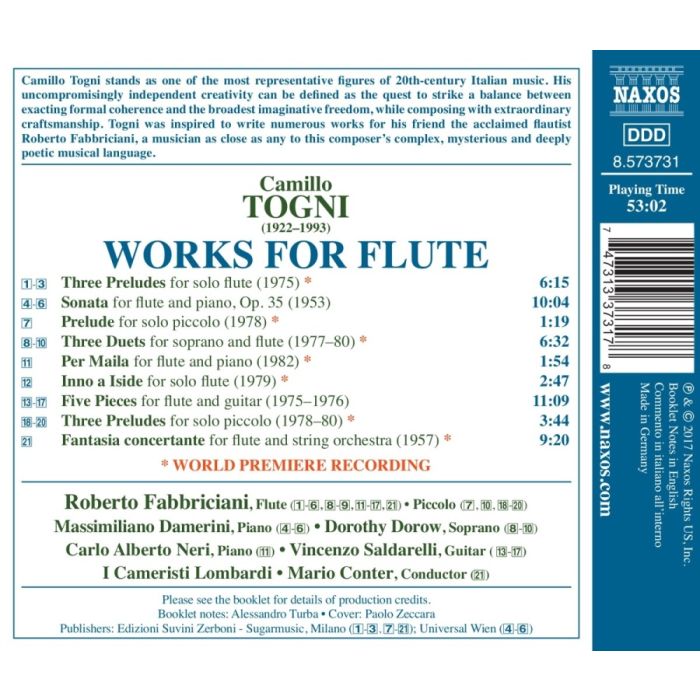 Togni: Works for Flute - slide-1