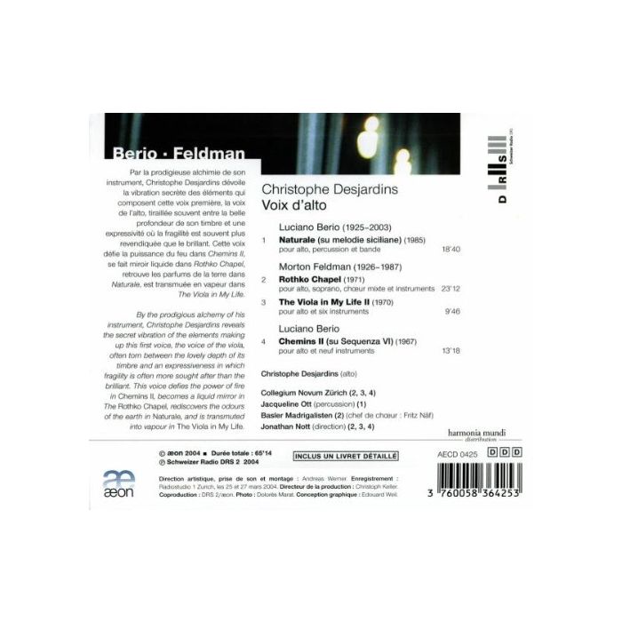 Berio & Feldman: Voix d'Alto - slide-1