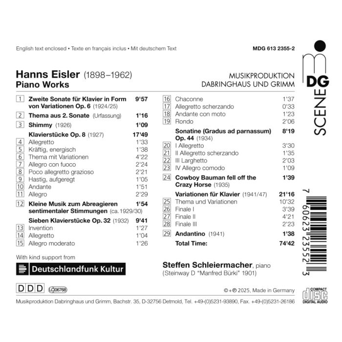 Eisler: Piano Works - slide-1