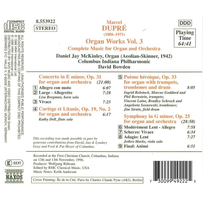 DUPRE: Works for Organ vol. 3 - slide-1