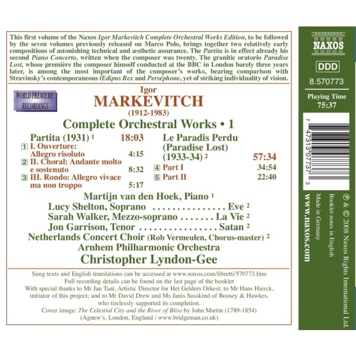 Markievich Igor: Complete Orchestral Works Vol. 1 - slide-1