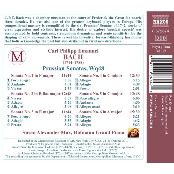 Bach, C.P.E.: Prussian Sonatas - slide-1
