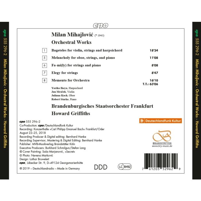 Mihajlović: Memento - Orchestral Works - slide-1