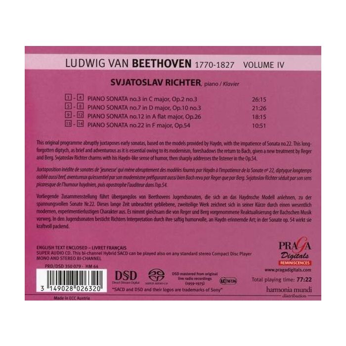 Beethoven: Piano Sonatas IV - Nos. 3, 7, 12 & 22 - slide-1