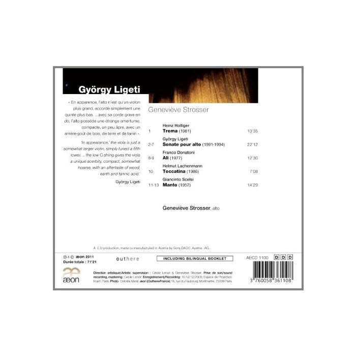 Ligeti: Sonata for viola + Holliger, Donatoni, Lachenmann, Scelsi - slide-1