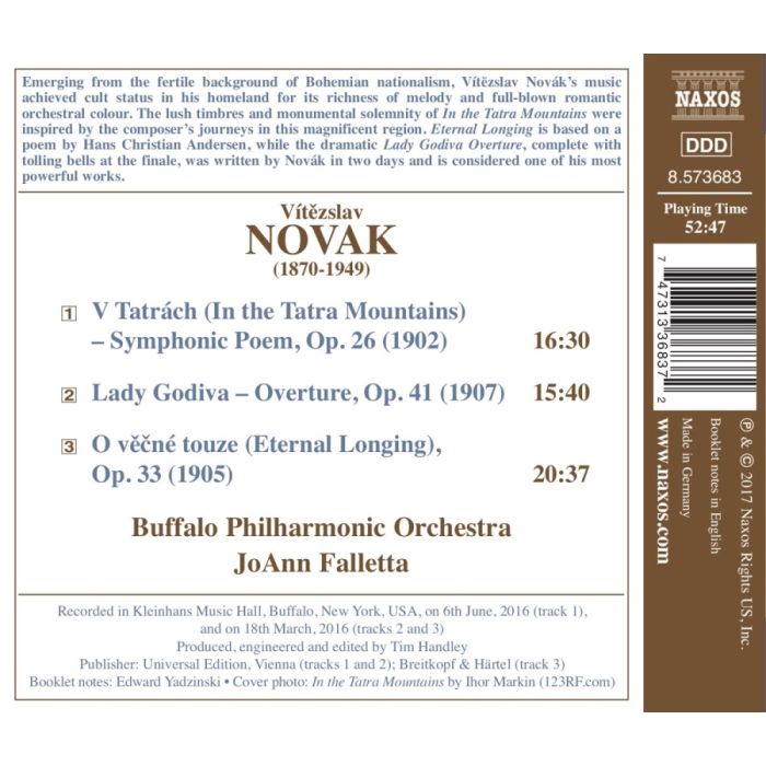 Novak, Vítezslav: In The Tatra Mountains; Lady Godiva Overture; Eternal Longing - slide-1