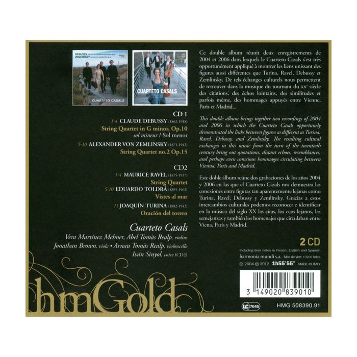 20th Century String Quartets - Debussy, Ravel, Toldra, Zemlinsky - slide-1