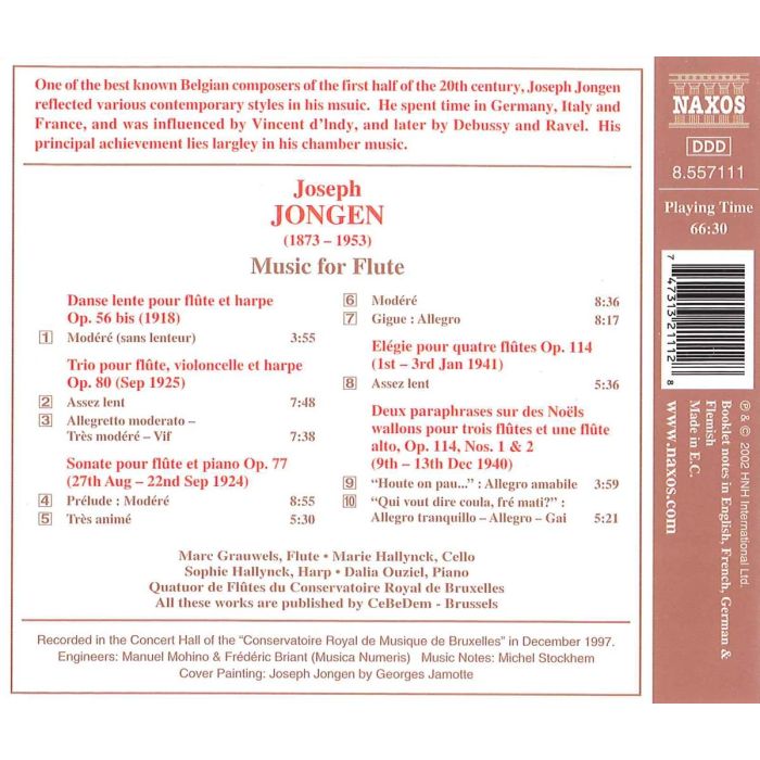 JONGEN: Flute Sonata, Flute Trio - slide-1