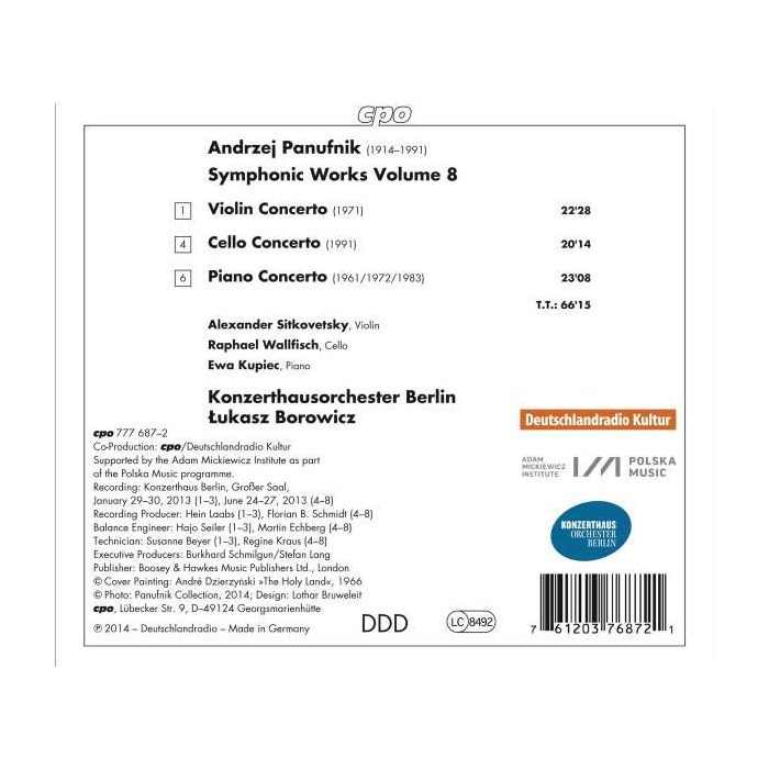 Panufnik: Symphonic Works Vol. 8 - Violin Concerto, Cello Concerto, Piano Concerto - slide-1