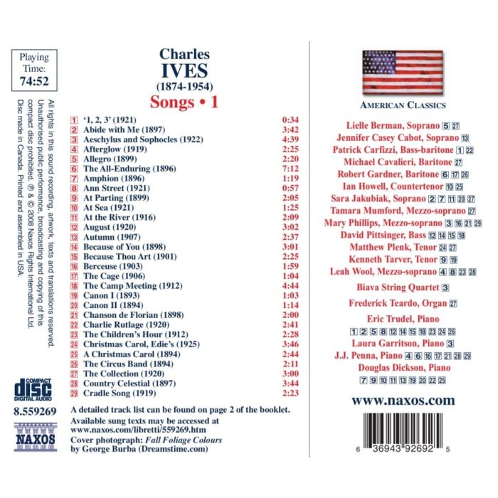 Ives : Songs Vol. 1 - slide-1