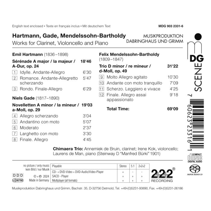 Hartmann, Gade & Mendelssohn: Clarinet Trios - slide-1