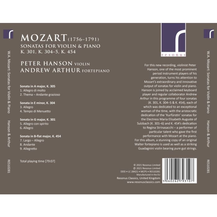 Mozart: Sonatas for Violin & Piano K301, K304–5 & K454 - slide-1