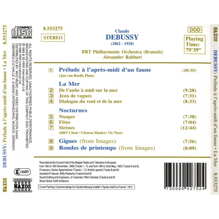 DEBUSSY: Prelude a l'apres-midi d'un faune, La Mer - slide-1