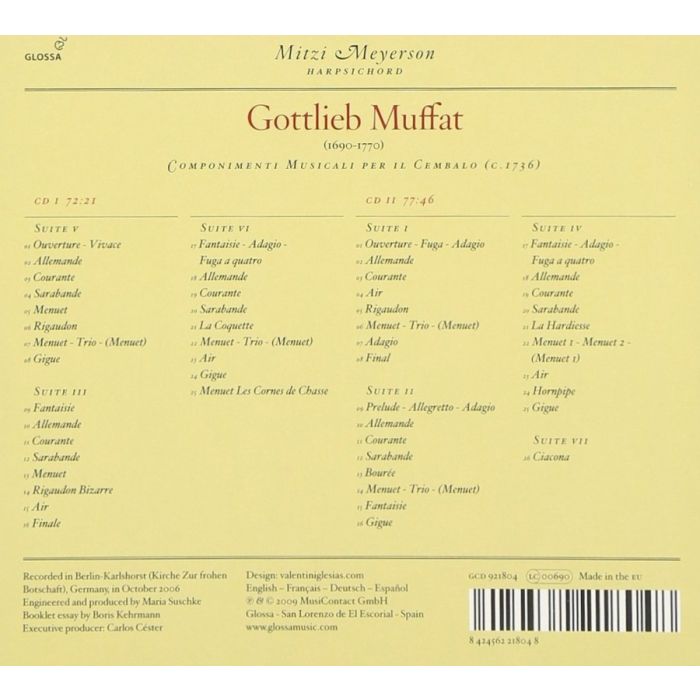 Muffat: Componenti Musicali per il Cembalo - slide-1
