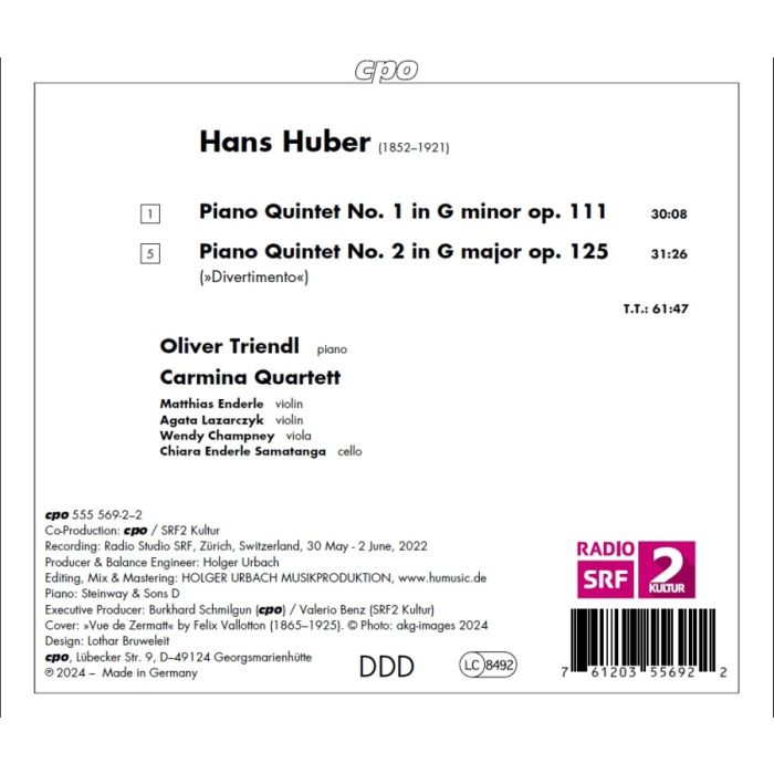 Huber: Piano Quintets 1 & 2 - slide-1