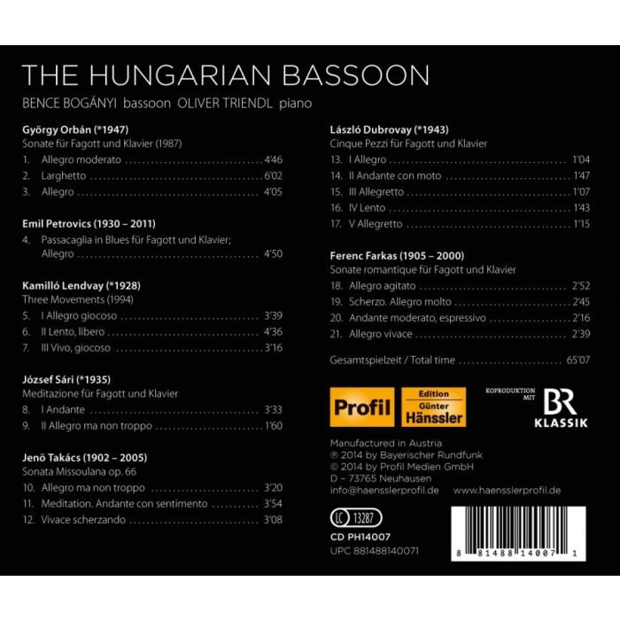 The Hungarian Bassoon: Orban, Petrovics, Lendvay, Sari, Takacs, Dubrovay, Farkas - slide-1