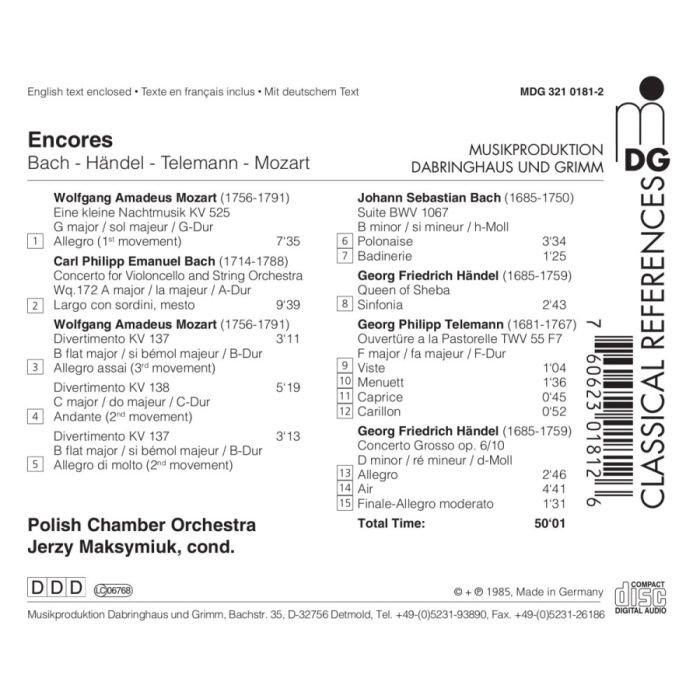 Encores - Mozart; C.P.E. Bach; Bach; Händel & Telemann - slide-1