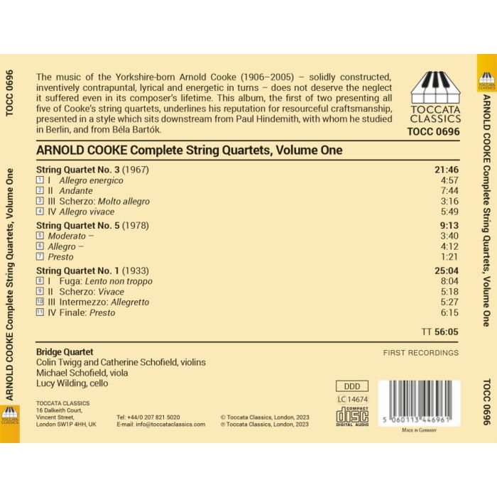 Cooke: Complete String Quartets Vol. 1 - slide-1