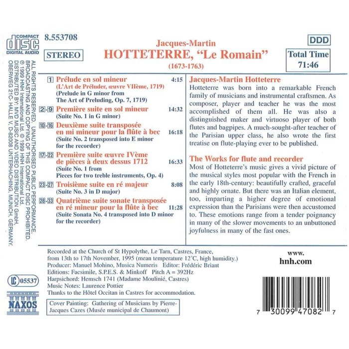 HOTTETERRE: Music for Flute vol. 2 - slide-1