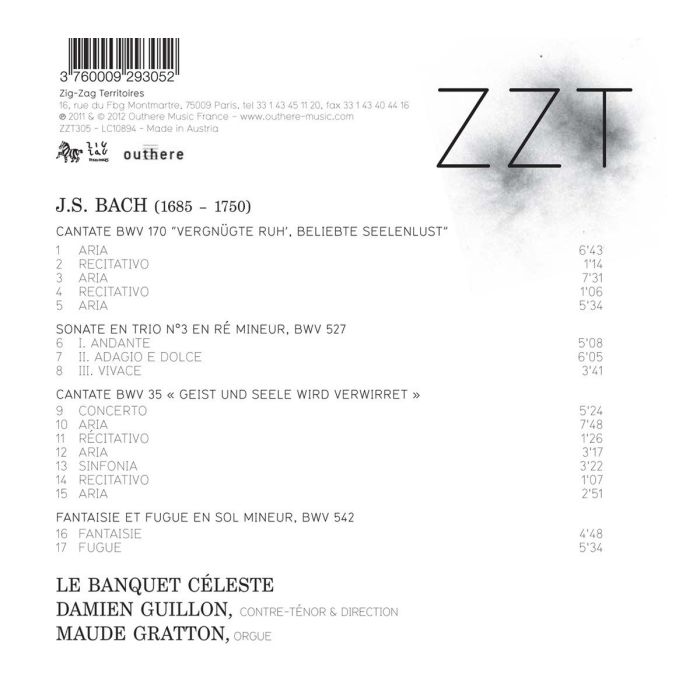 Bach: Sonate en trio BWV527, Fantaisie et Fugue BWV524, Cantate BWV35 & 170 - slide-1