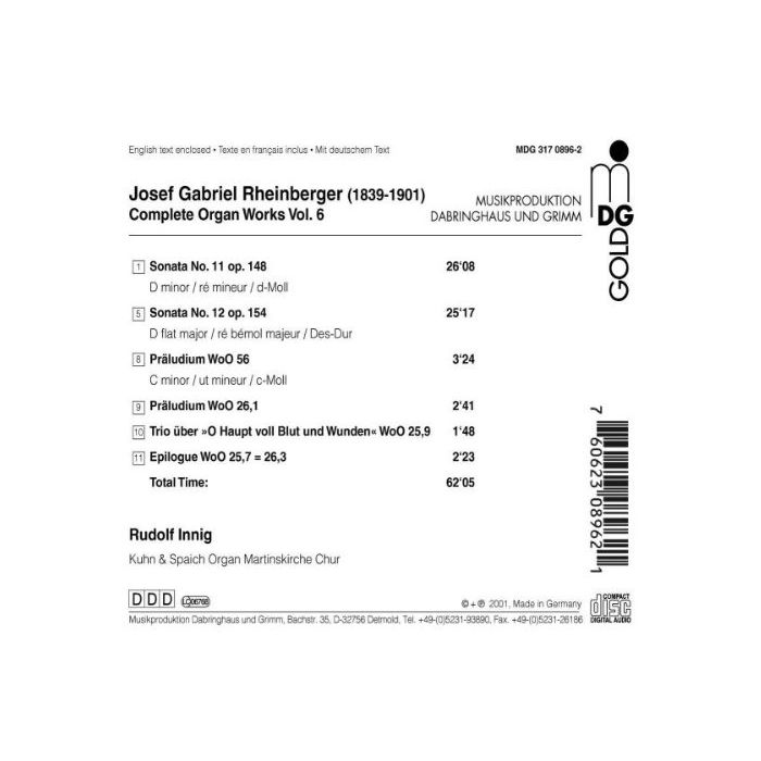 RHEINBERGER: Complete Organ Works vol. 6 - slide-1