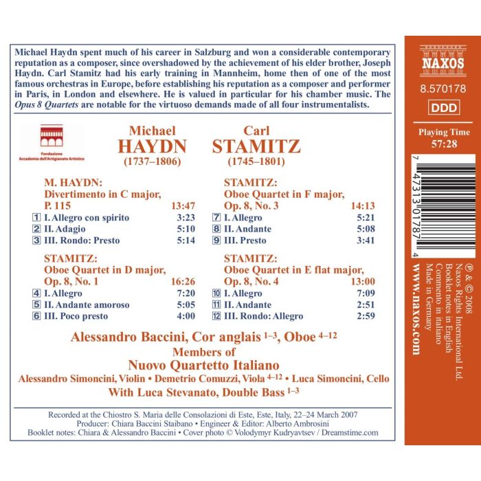 STAMITZ: Oboe Quartets op. 8 / HAYDN: Divertimento - slide-1