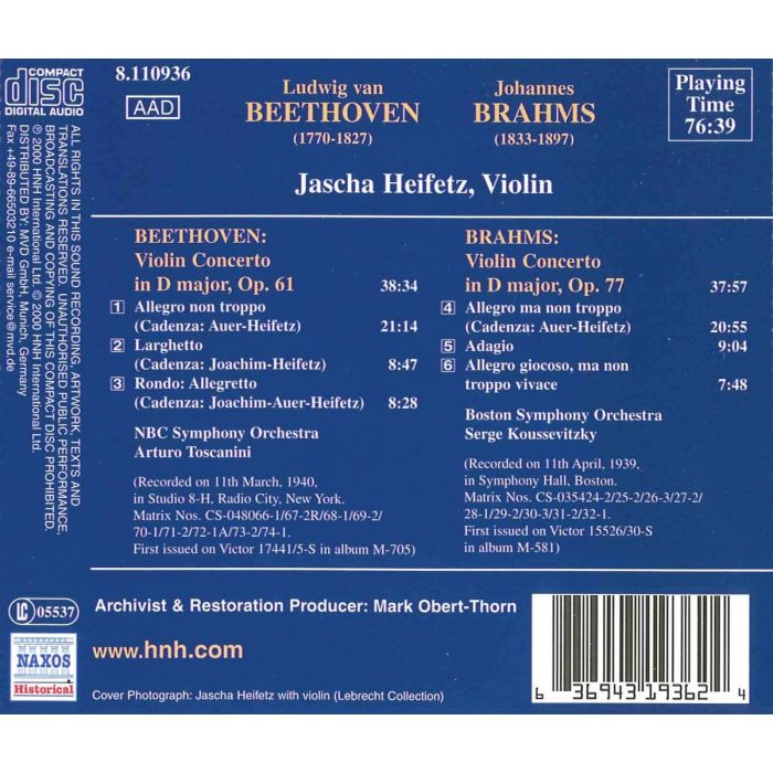GREAT VIOLINISTS - HEIFETZ (1939-40) - slide-1