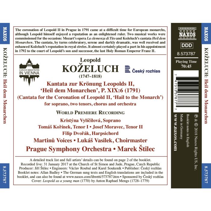 Koželuch: Cantata for the Coronation of Leopold II, ‘Hail to the Monarch’ - slide-1