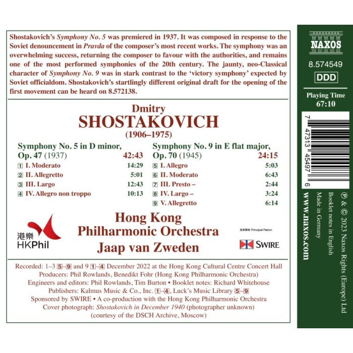 Shostakovich: Symphonies Nos. 5 and 9 - slide-1