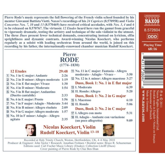 Rode: 12 Etudes for Violin Solo, Duos for 2 Violins - slide-1