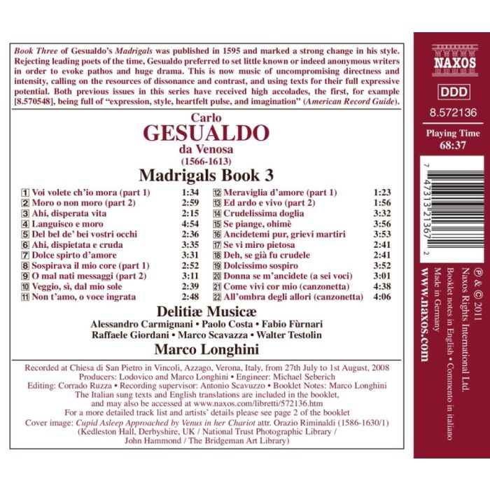 Gesualdo: Madrigals Book • 3 - slide-1