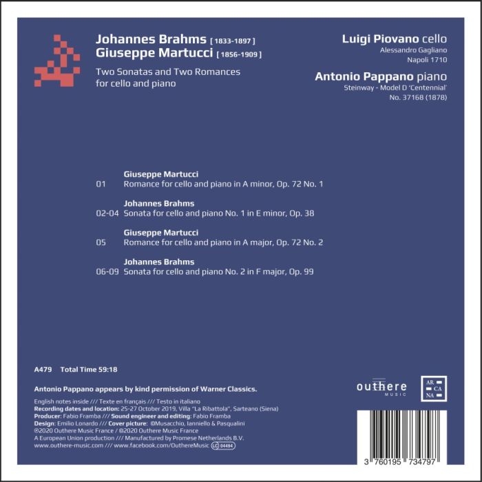 Brahms: Cello Sonatas; Martucci: 2 Romances - slide-1