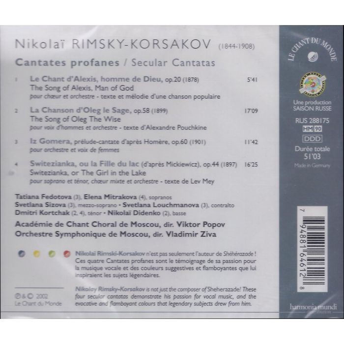 Rimsky-Korsakov: Secular Cantatas - slide-1