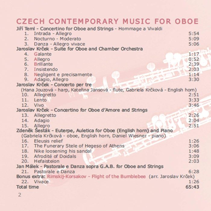 Czech Contemporary Music for Oboe - Teml; Krček; Šesták; Málek - slide-1