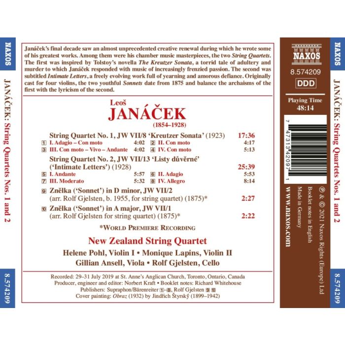 Janacek: String Quartets Nos. 1 and 2; Sonnets - slide-1