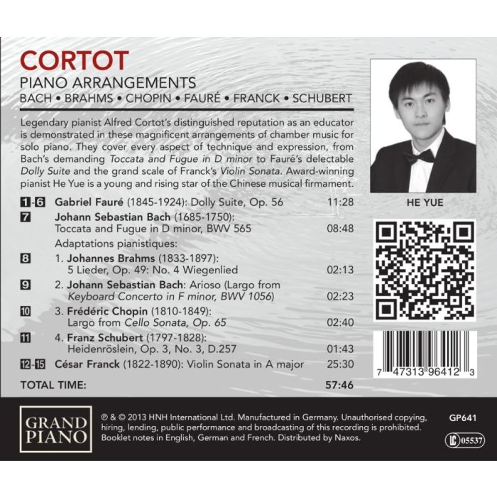 Cortot: Piano Arrangements Bach; Brahms; Faure; Chopin - slide-1