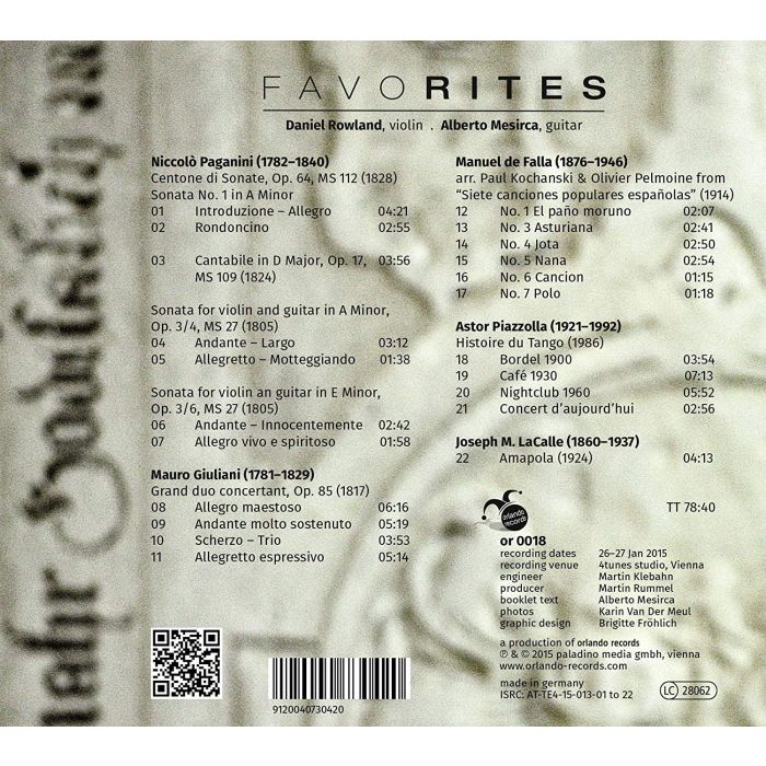 Favorites - Paganini; Giuliani; Falla; Piazzolla; LaCalle - slide-1