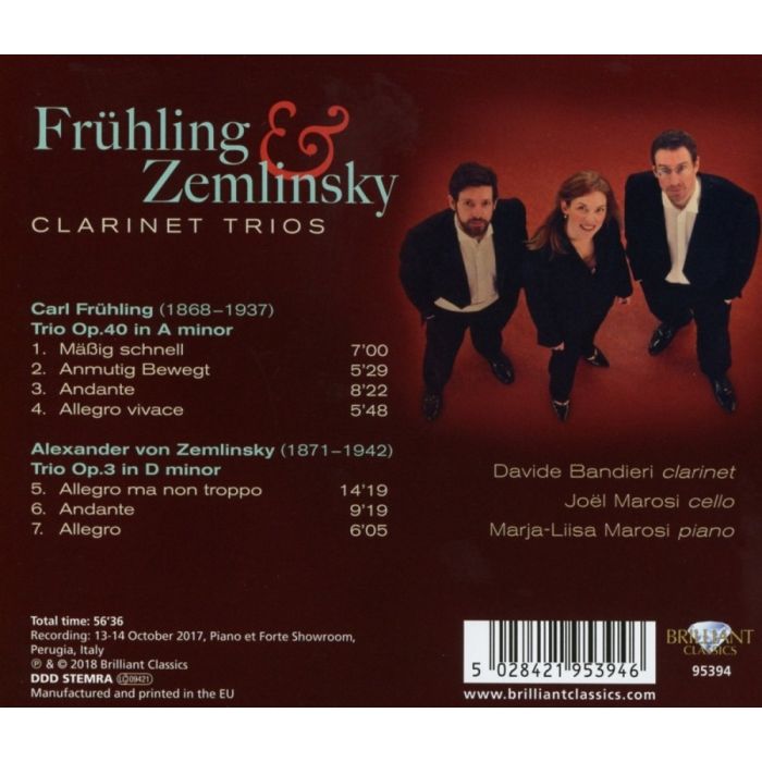 Frühling & Zemlinsky: Clarinet Trios - slide-1
