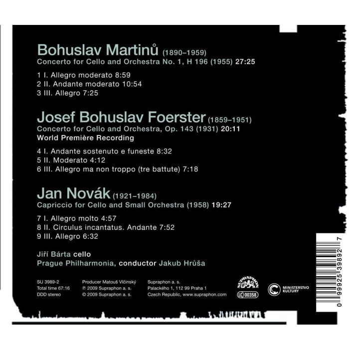 Martinů / Foerster / Novak: Cello Concertos  - slide-1