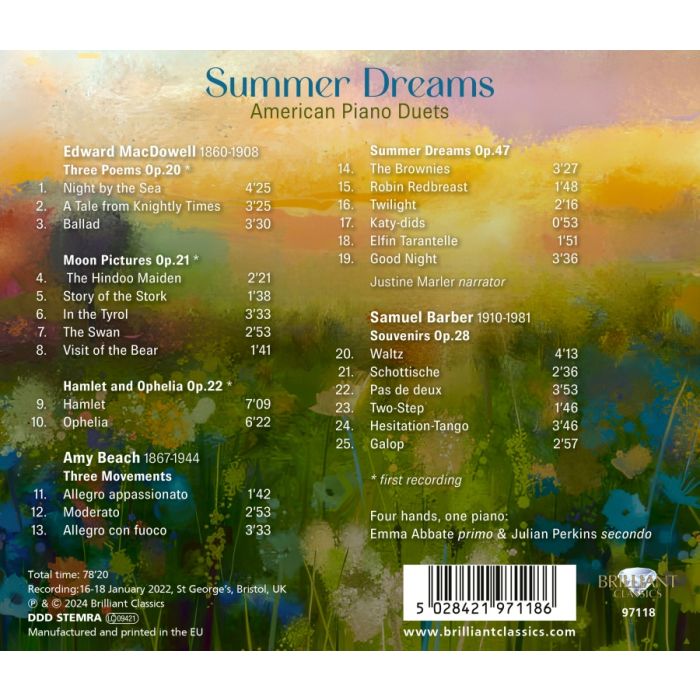 Summer Dreams - American Piano Duets - slide-1